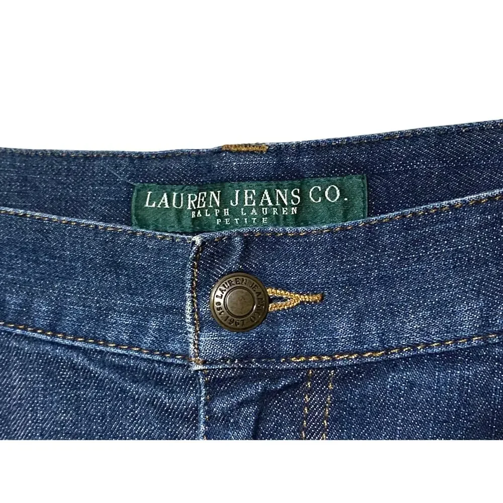 Ralph Lauren Jeans Co Bootcut Western Embroidered Leg Womens 14P 14 Petite - Picture 7 of 11